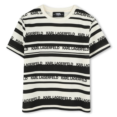 KARL LAGERFELD Playera para niño, hueso all over print